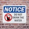 Signmission Do Not Drink The Water, 14 in W x Rectangle, Plastic OS-2PACK-NS-P-1014-L-15427 - alternate 3